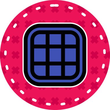 Bir kumarhane çipi simgesinin vektör çizimi