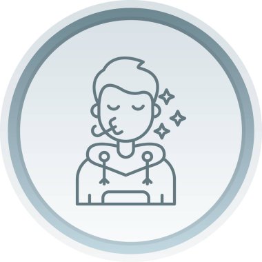 kız ikon vektör illüstrasyonu