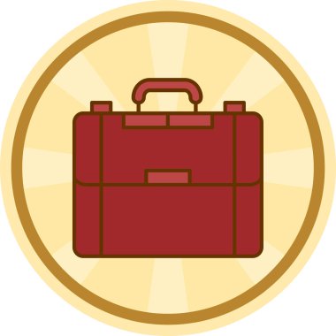 Çanta. Web simgesi basit tasarım