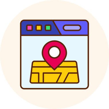 harita konumu ikon vektör illüstrasyonu