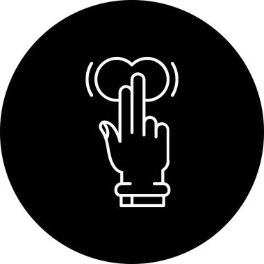 Web ve mobil için el ve parmak ikonu vektör simgesi. basit vektör işareti