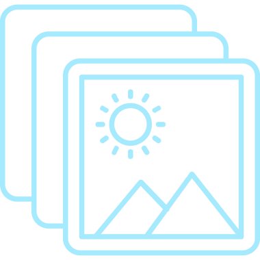 Güneş Ağı simgesi basit illüstrasyon