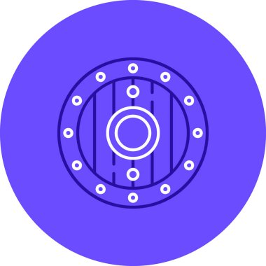 Dairesel bir simgenin vektör illüstrasyonu