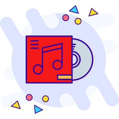 Müzik simgesi vektör illüstrasyonu