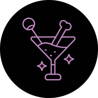 Kokteyllerin vektör illüstrasyon simgesi