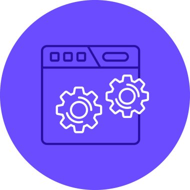 Modern dişli simgesinin vektör çizimi