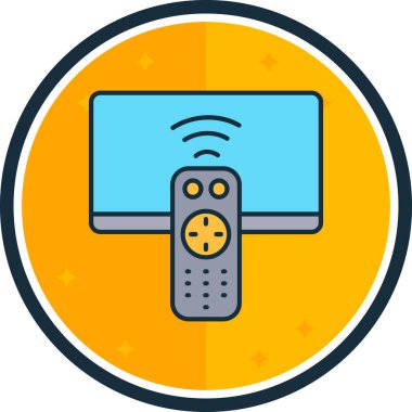 Televizyon. Web simgesi basit illüstrasyon