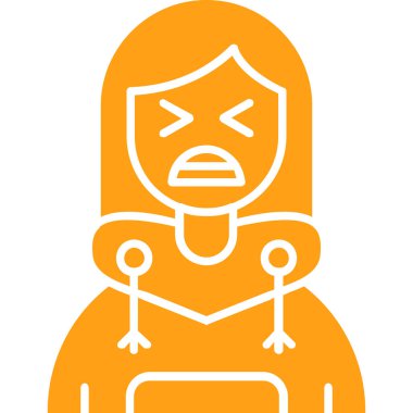 kızgın. Web simgesi basit illüstrasyon