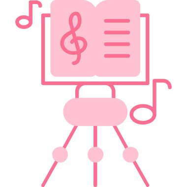 Müzik. Web simgesi basit illüstrasyon