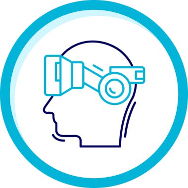 yapay zeka vektör illüstrasyonu, çizgi simgesi