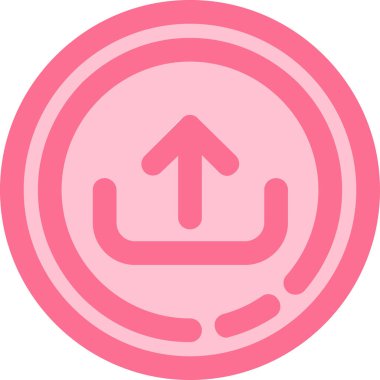 Bozuk para simgesi, vektör illüstrasyonu beyaz arkaplanda izole edildi