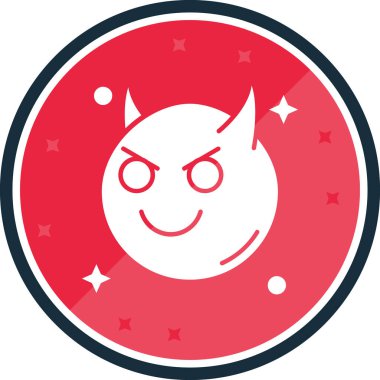 şeytan simgesi, vektör illüstrasyonu