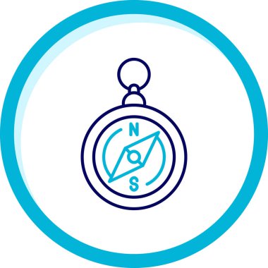 pusula simgesini ana hatları doldurulmuş biçiminde pusula simgesi