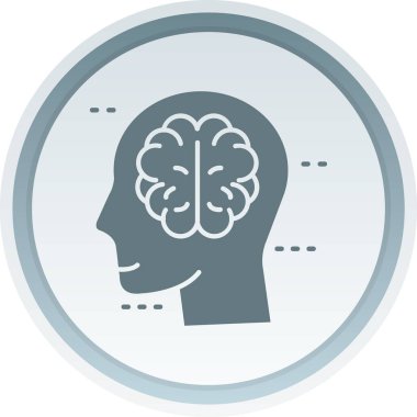 beyin ikonu vektör illüstrasyonu