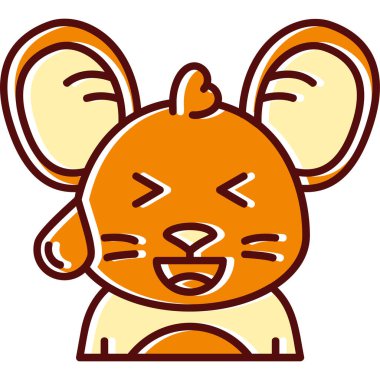 Şirin çizgi film faresinin vektör çizimi