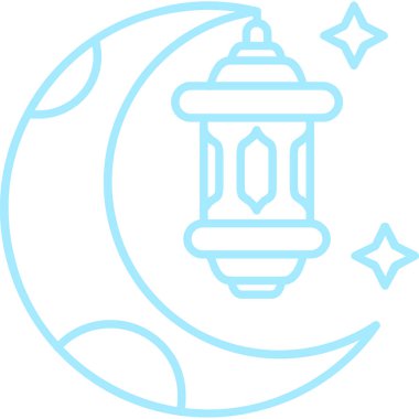 Ramazan 'da ramadan kareem ay simgesi - ana hat biçimi