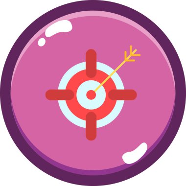 hedef vektör simgesi modern basit illüstrasyon