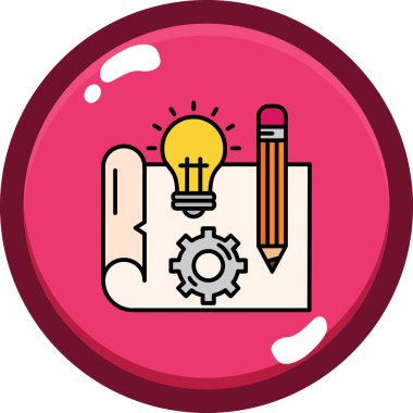 Ampul simgesinin yaratıcı vektör illüstrasyonu