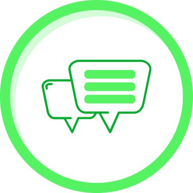 Konuşma balonu simgesinin illüstrasyon tasarımı