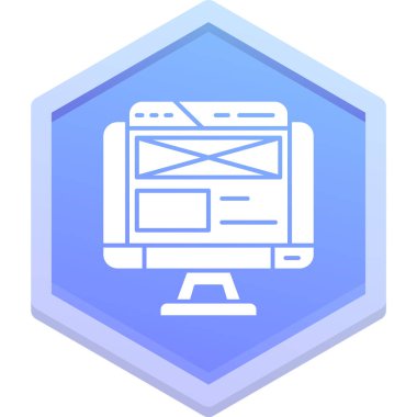 Web sayfası ikon vektör illüstrasyonu