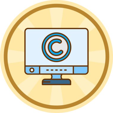 telif hakkı telif hakkı özellik simgesi doldurulmuş özet biçimi