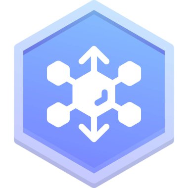 Kar tanesi. Web simgesi basit illüstrasyon