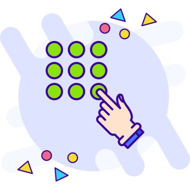 Bir oyun simgesinin vektör illüstrasyonu