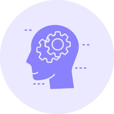 Moda tarzında izole edilmiş arka planda beyin düşünme simgesi