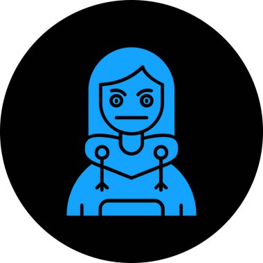 kadın simge vektör illüstrasyonu