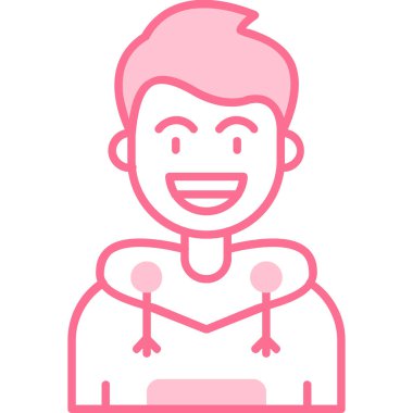 avatar erkek kişi simgesi doldurulmuş ana hatlar biçimi