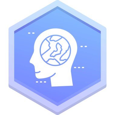 beyin ikonu vektör illüstrasyonu