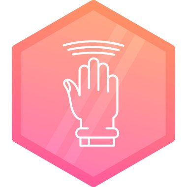 Bir dur simgesinin vektör illüstrasyonu