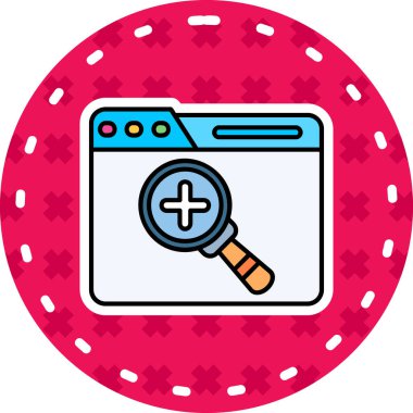 Arama simgesi vektör illüstrasyonu