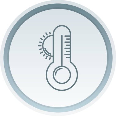 Termometre simgesi. Termometre vektör simgesi web için basit örnek