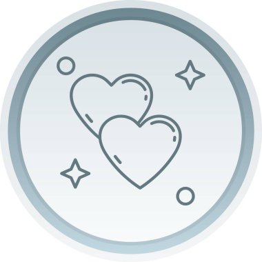 Kalp ikonu vektör illüstrasyonu