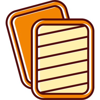 ekmek ikonu vektör illüstrasyonu