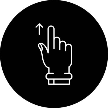 Bir el simgesinin vektör illüstrasyonu