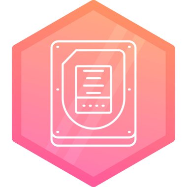 Bir kalkan simgesinin vektör illüstrasyonu