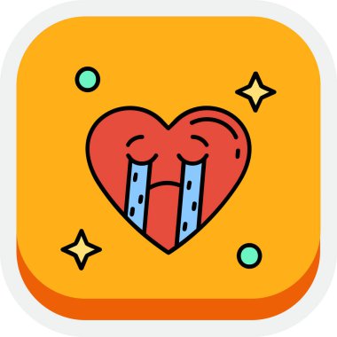 Kalp ikonu vektör illüstrasyonu