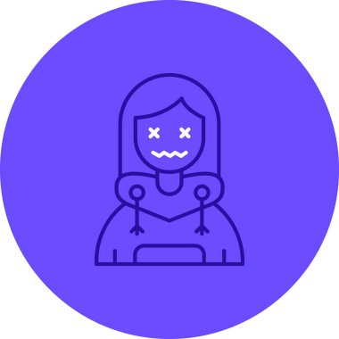 Kadın simgesinin vektör illüstrasyonu