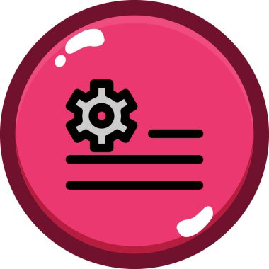 Ayarlar. Web simgesi vektör illüstrasyonu