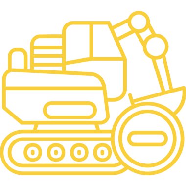 İnşaat makineleri ikonu. vektör illüstrasyonu