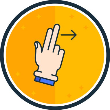 parmak simgesi vektör illüstrasyonu