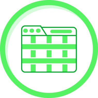 para vektör simgesi. biçim düz sembol, eko yeşil renk, yuvarlak açılar, beyaz arkaplan