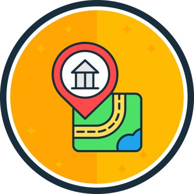 konum konumu simgesi, vektör illüstrasyonu