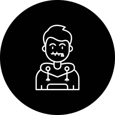 Bir Cadılar Bayramı simgesinin vektör illüstrasyonu