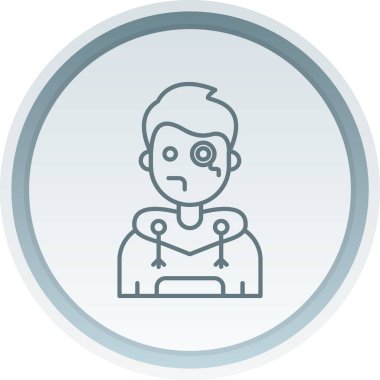 Üzücü bir ikon. Basit resimleme