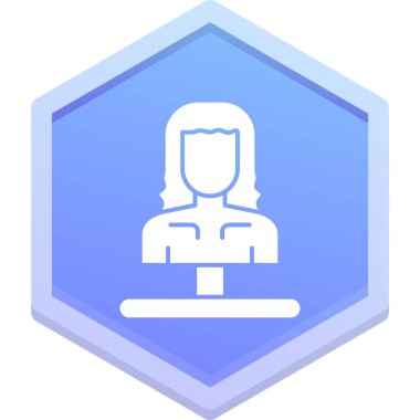 Bilgisayarlı bir kadının vektör çizimi