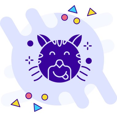 Çizgi Köpeği simgesi beyaz arkaplanda izole edildi. Renkli taslak konsepti. Vektör