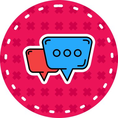 Sohbet simgesi vektör illüstrasyonu, vektör illüstrasyonu